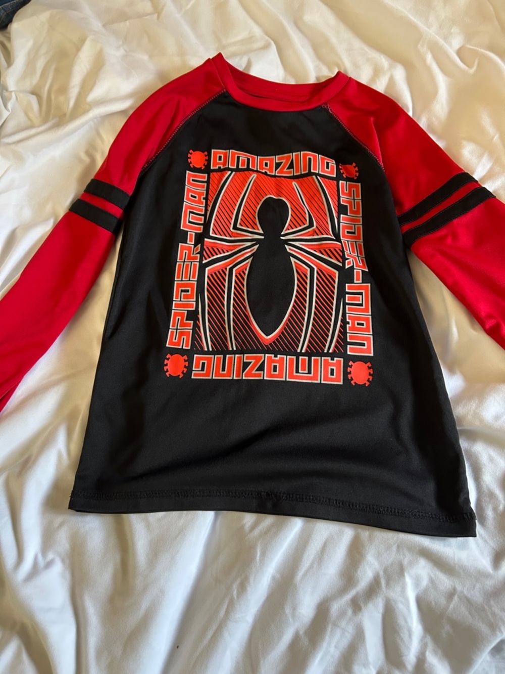 jumping beans Black and Red Long Sleeve Spider Graphic Tee